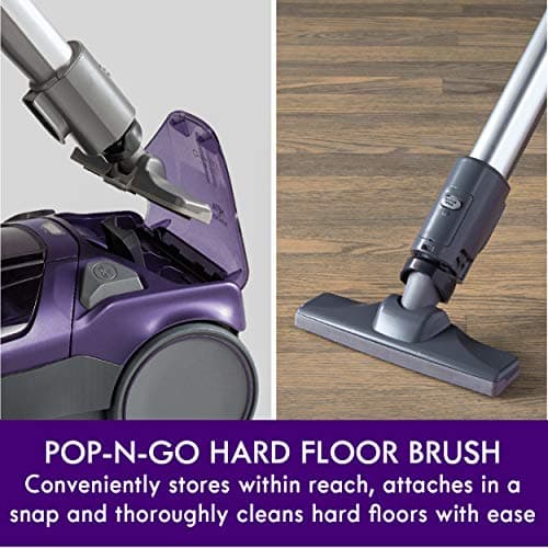 Kenmore 600 Series Pet Friendly Lightweight Bagged Canister Vacuum with Pet PowerMate, Pop-N-Go Brush, 2 Motors, HEPA Filter, Aluminum Telescoping Wand, Retractable Cord and 4 Cleaning Tools, Purple — view 5