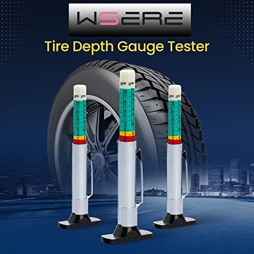 WSERE 2 Pieces Car Tire Depth Gauge Tester Tyre Tread Metric Gage Motors Measures Tool, Fast Accurate Measurement and Ensure Safety — view 6