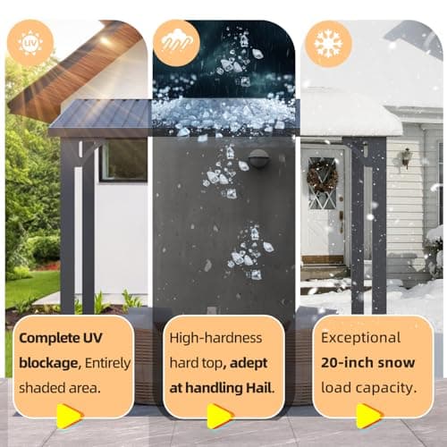 U-MAX 10' x 10' Hardtop Gazebo Outdoor Pergola, Heavy Duty Lean to Metal Pergolas and Gazebos Clearance, Wall-Mounted 10x10 Gazebo Galvanized Steel Patio Roof Awning — view 2
