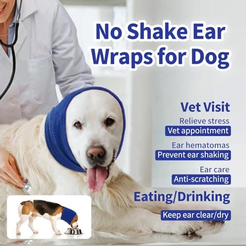 Nanaki Dog Calming Hoodie Quiet Head Cover Sleeves-Ear Covers Hood for Noise Bath, The Grooming and Force Drying Head Protection for Anxiety Relief and Calming Dog Neck and Ear Warmer, Fireworks 1Pack — view 2