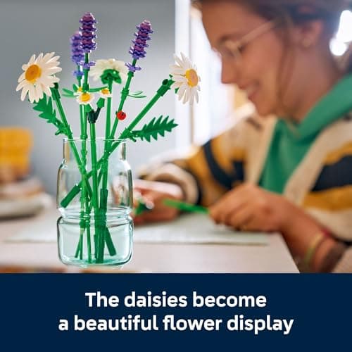LEGO Botanicals Daisies Building Toy - Artificial Flowers Crafting Kit for Girls & Boys, Ages 9+ - Kids Room Decor for Book Shelf or Desk - Gift Idea for Birthdays - 11508 — view 5