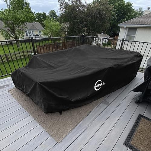 Kipiea 600D Patio Furniture Covers Waterproof Winter, Outdoor Furniture Set Covers for Table Chairs, Heavy-Duty Outdoor Sofa Covers with Anti UV and No Tears, No Fading (98" L x 98" W x 36" H) — view 7