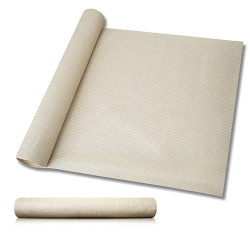 Windscreen4less 6'x50' Sun Shade Fabric Roll Shade Cloth Cover Wind Screen UV Block for Outdoor Pergola Patio Backyard Garden Greenhouse, Beige