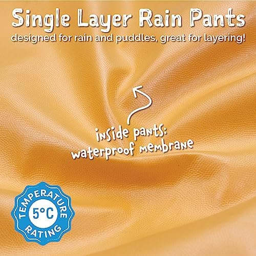Jan & Jul Waterproof Rain Pants for Girls, Kids' Lightweight Splash Pants (Single-Layer: Dusty Pink, Size 5T) — view 6