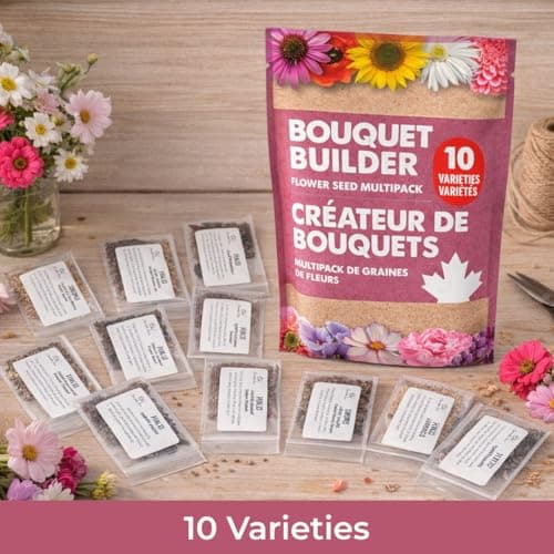 Cut Flower Seeds for Bouquets Canada 10 Flower Varieties Annual and Perennial Mix Bouquet Builder Graines de Fleurs à Couper