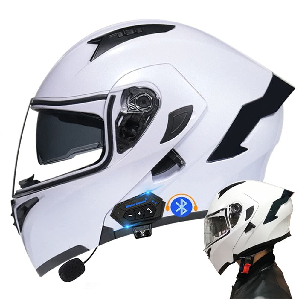 Modular Bluetooth Integrated Motorcycle Helmet, with Double Visor, Motorcycle Helmets, ECE Homologated, for Women and Men, Breathable and Comfortable — view 15