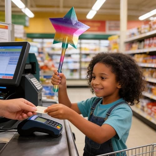 3D Printed Credit Card Wand Tap to Pay, Magic Wand Contactless Payment Card Holder, Digital Payment Star Wands for Easy Checkout (#E) — view 5