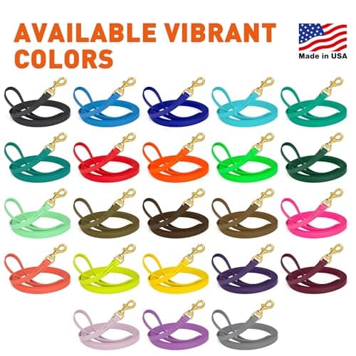 Viper K9 Biothane Working Dog Leash Waterproof Lead for Tracking Training Schutzhund Dog Sport & Search - Odor-Proof Long Line with Solid Brass Snap for Puppy Medium and Large 3/4" x 10ft HunterOrange — view 2