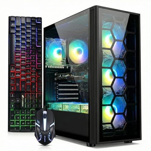 STGAubron Gaming PC Desktop,Core I7,RTX 3050 6G,16G RAM,512G SSD