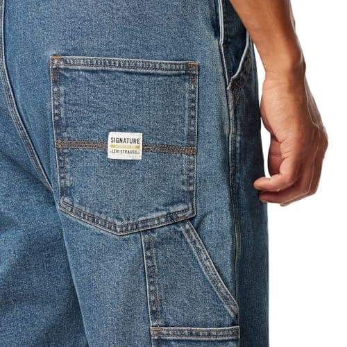 Signature by Levi Strauss & Co. Gold Mens Overalls (Also Available in Big & Tall) jeans, Medium Indigo, 38W x 30L — view 4