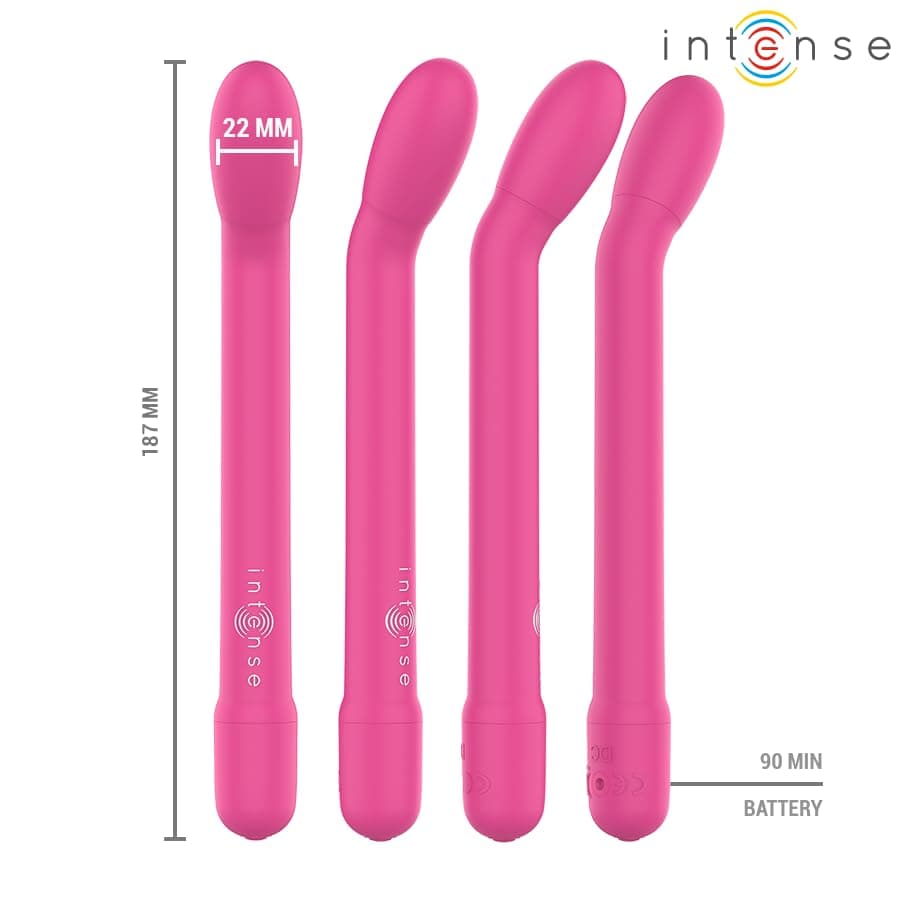 Masajeador de Suelo Pélvico y Estimulador Punto G Recargable USB Intense Karlie, 10 funciones de vibración, 187mm (Rosa) — view 4