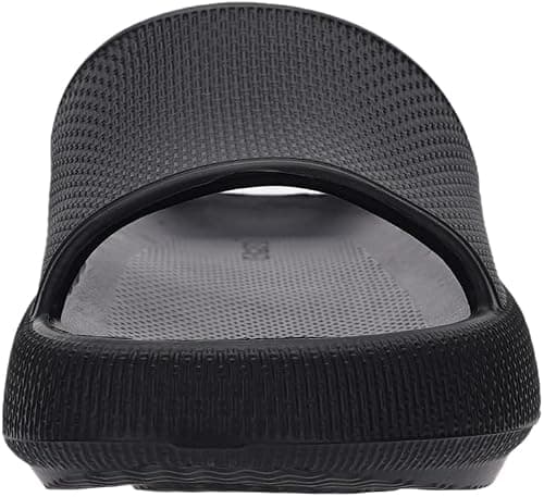 Joomra Shower Slippers for Women Mens Foam Pillow House Shower Bath Bathroom Puffy Home Platform Sandals Cushion Slides for Ladies Female Size Male Sandles Black 39-40 — view 4