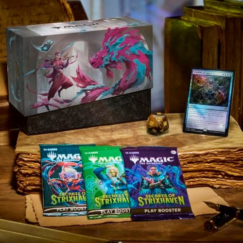 Magic: The Gathering Secrets of Strixhaven - Bundle (9 Play Boosters, 30 Lands, 1 Alt-Art Card + Exclusive Accessories) — view 2