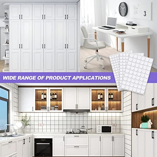 Screw Hole Covers Stickers, 1160 Pcs Self-Adhesive Screw Hole Cover Stickers White Furniture Cabinet Cap Covers Sealing Sticker 3 Size — view 6