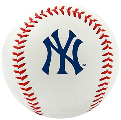 Rawlings MLB New York Yankees Team Logo Baseball, White, 1 — view 3
