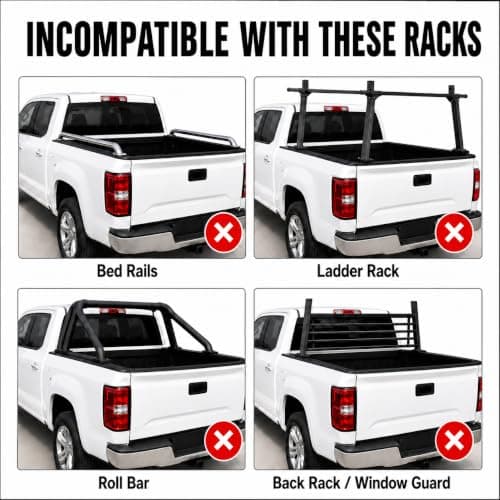 Soft Tri-Fold Truck Bed Tonneau Cover, 2016-2026 Tacoma 6' Bed (73.7''), Tear-Resistant, Weatherproof, by Tonno Monster — view 8