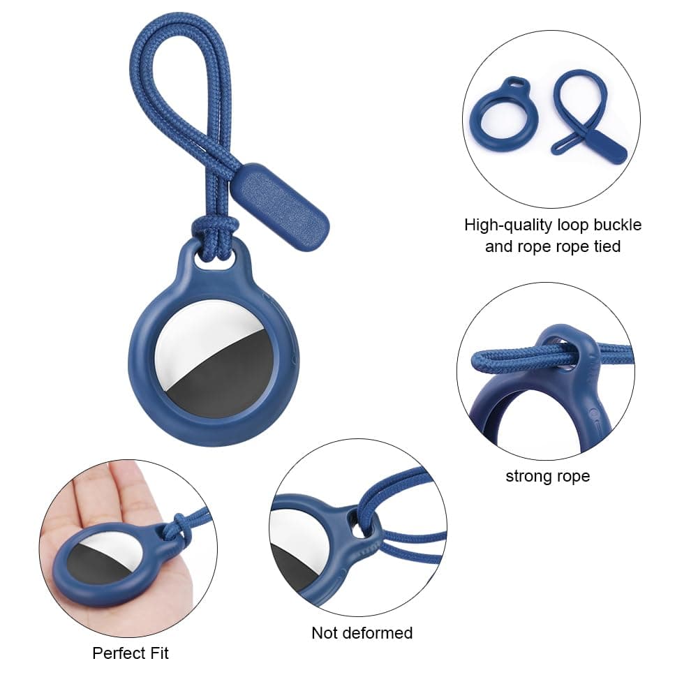 Ainiv Llavero para AirTag, 1 Pieza Funda Protectora, Portátil Llavero Impermeable para AirTag 2021, Localizador para Keychain, Mascotas y Mochilas — view 3