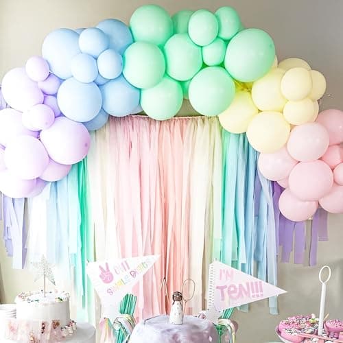 Voircoloria Pastel Balloons, 66pack 12inch Macaron Latex Party Balloons for Graduation, Easter, Wedding, Birthday, Bridal Shower, Rainbow Party, Baby Shower, Anniversary Party Decorations — view 4