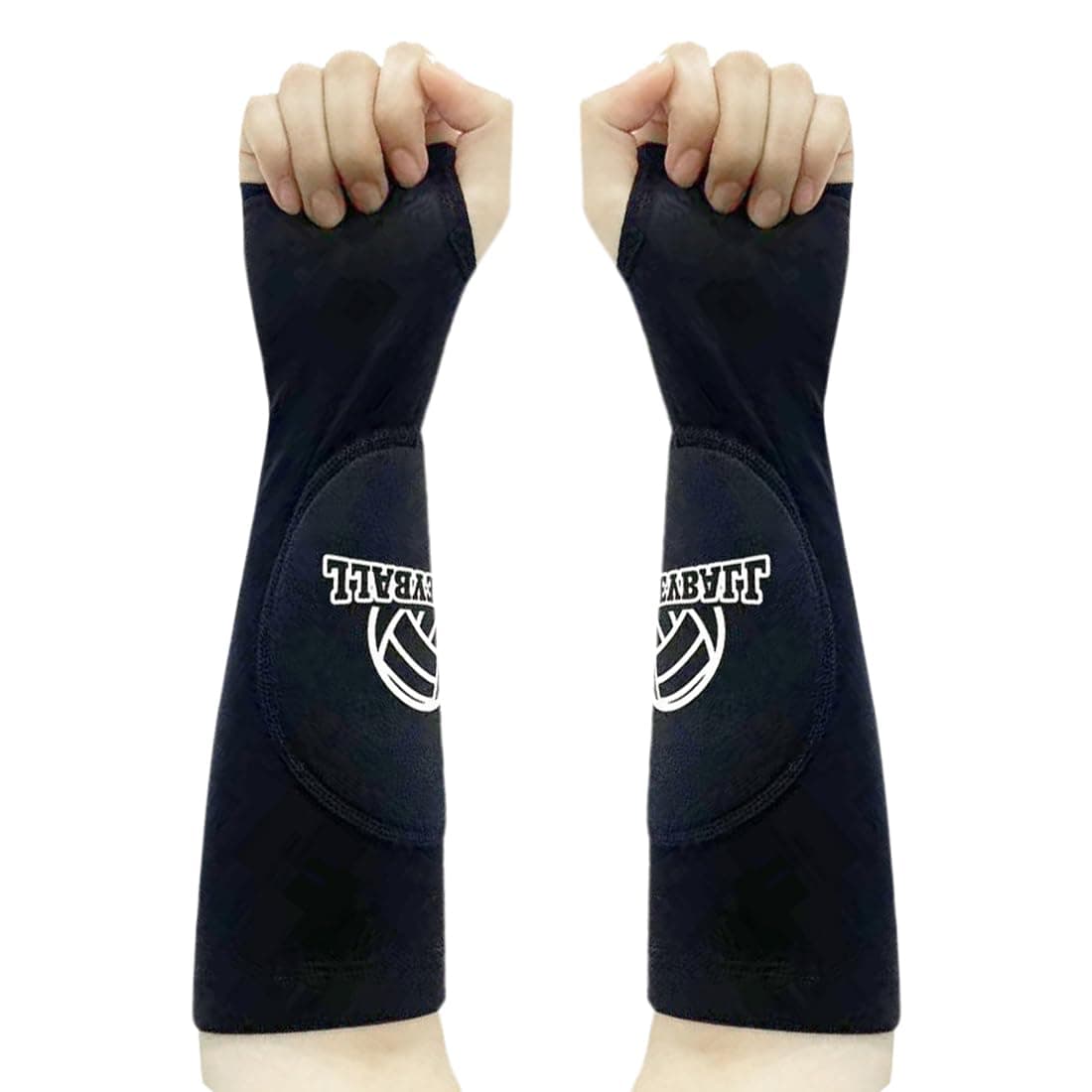 Protectores de Brazo de Voleibol, Antebrazo con Almohadilla de Protección Antideslizante y Orificio para el Pulgar, para Entrenamiento y Partido, M