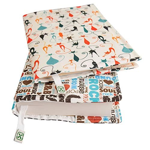 KAPAX Book Cover - Hard Cover for Paperbacks, Washable Fabric, Book Protector for Adults (Chess, M) — view 2