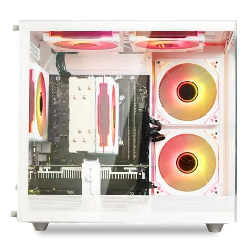 suevery Pre Built Gaming PC, White Tower — view 4