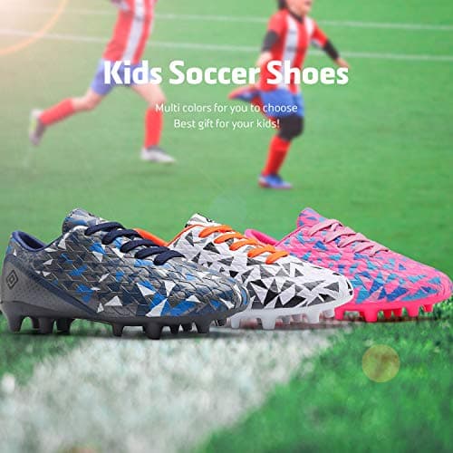DREAM PAIRS Boys Girls Soccer Cleats Kids Football Shoes,Size 11 Little Kid,Fuchsia/Pink/Royal/Blue,HZ19003K — view 6
