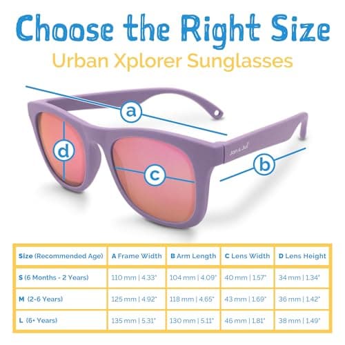 JAN & JUL Girls' Polarized Sunglasses with Strap, Flexible and Durable for Toddlers (Dusty Purple Aurora, M: 2-6 Years) — view 4