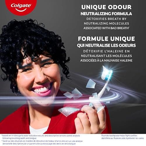 Colgate MaxFresh Charcoal Toothpaste - Fluoride Whitening Formula with Enamel Protection for a Fresh Clean Smile - Dentifrice for Daily Oral Care 150ml, 3 pack — view 6