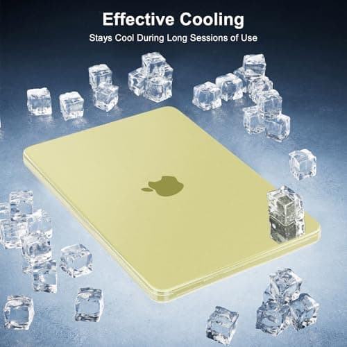 MOSISO Compatible with MacBook Neo Case 13 inch 2026 Release Model A3404, Seamlessly Closes&Fingerprints-Resistant Protective Hard Shell Cover, Great for Work Travel Study Daily Use, Citrus Clear — view 4