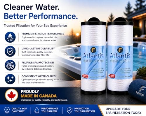 Flexcim Filtration 2-Pack Atlantis Threaded Spa Filter for Arctic Spas (2009-current Models) Replaces RD50, PWW50L, 4CH-949, Filbur FC-0172, SD-01143, 817-4050, PDC570-AFS, Waterway Teleweir 50 sqft — view 4