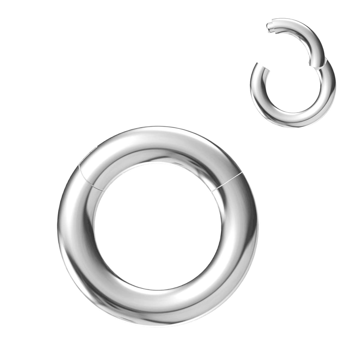 NewkeepsR 6G/8G/10G/12G/14G/16G/18G/20G Steel Nose Ring Hoop Piercing,Septum Lip Helix Cartilage Rook Body Jewellery,Diameter From 5mm to 14mm, Gold-Rose Gold-Silver tone-Black — view 14
