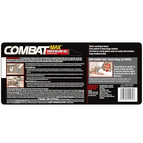 Combat Max Roach Killing Gel for Indoor and Outdoor Use, 1 Syringe, 2.1 Ounce (Pack of 1) — view 5