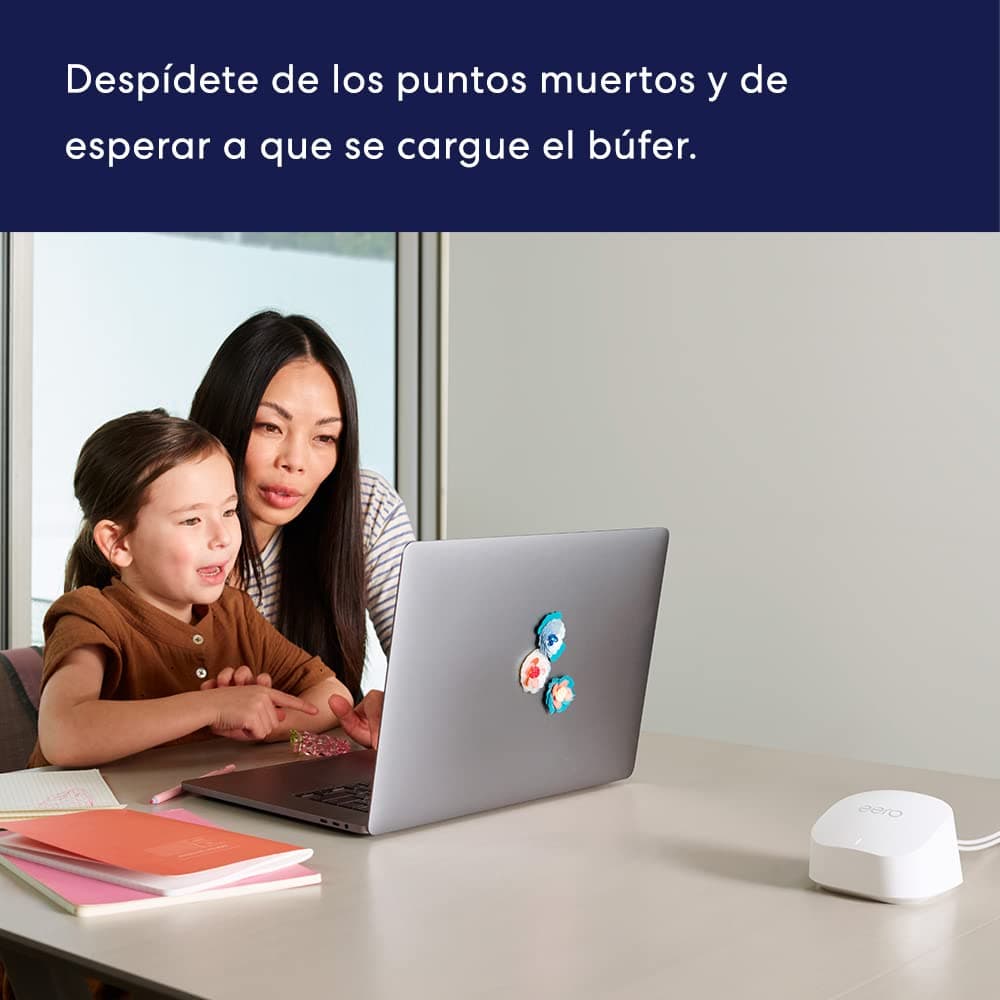 Amazon eero 6+ Mesh WiFi Router | With 1Gb/s Ethernet, 140m² Coverage & Capacity to Connect 75+ Devices | 1 Unit, 2022 Model — view 4