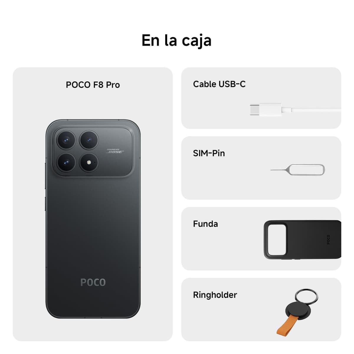 XIAOMI POCO F8 Pro - Smartphone 12+512GB, Triple Camera 50MP with OIS, 6.59" 120Hz AMOLED Screen, Snapdragon 8 Elite, Hypercharge 100W, Charger Not Included, Titanium Silver (ES Version) — view 5