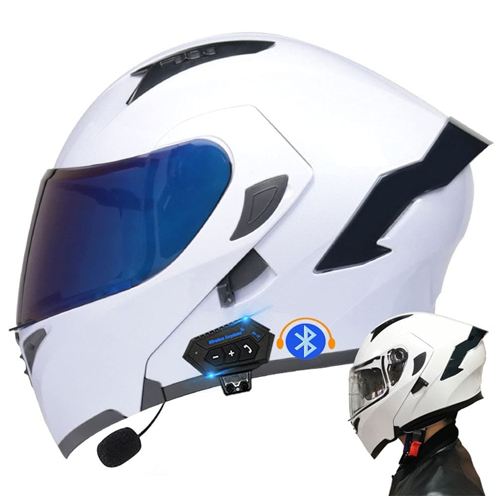 Modular Bluetooth Integrated Motorcycle Helmet, with Double Visor, Motorcycle Helmets, ECE Homologated, for Women and Men, Breathable and Comfortable — view 17