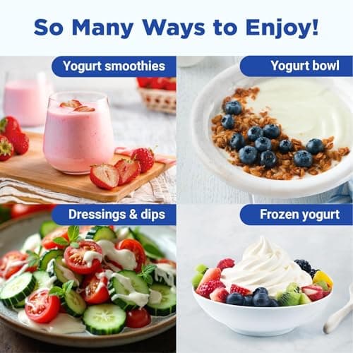 Ultimate Probiotic Yogurt Maker with Adjustable Time & Temperature Control, Make Trillions of Probiotics for Better Gut Health, Two 1-Quart Containers for Larger Batches, ULTIMATE LIFETIME WARRANTY — view 7