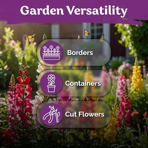 KVITER 1,500 Tetra Mix Snapdragon Seeds (Antirrhinum Majus) – Heirloom & Tall Snap Dragon Mix, Annual Flower Garden Seeds, Cut Flower Seeds for Planting – Ideal for Outdoor Garden & Containers — view 5