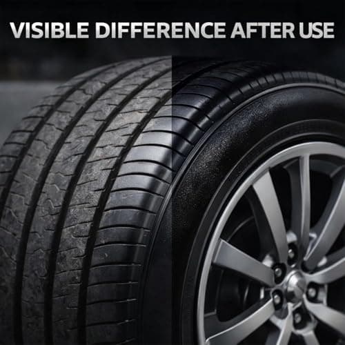 2026 Tire Coating & Trim Restorer, Bring Back the Original Deep Black Shine to Rubber and Plastic,Car Detailing Kit Tires Shines Applicator Shiny Stuff (2pcs) — view 4