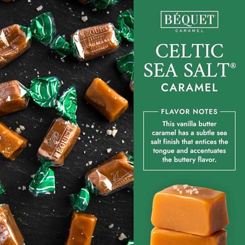 Béquet Celtic Sea Salt Caramels – Soft, Individually Wrapped Gourmet Caramel Candy, Gluten-Free & Kosher - 24-oz Resealable Pouch — view 3