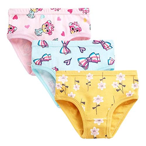 JackLoveBriefs Girls Soft Cotton Underwear with 9 Packs Baby Panties Assorted Briefs(5-6T) Yellow — view 2
