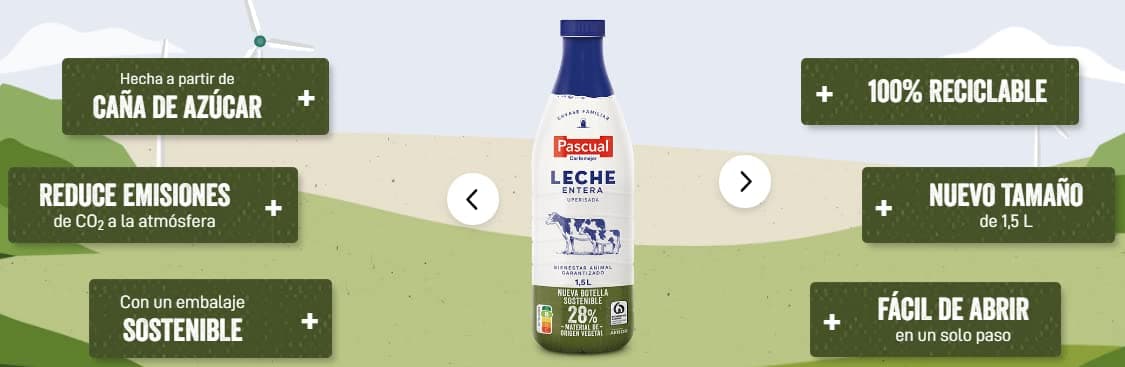 Leche Pascual - Leche Entera - Bienestar Animal - Pack 6 x 1,5L - Ideal para niños y adultos, Producto Natural y Saludable — view 2