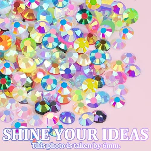 34000Pcs Resin Rhinestones with Tweezers for Crafting, Mixed-Color 3mm Bedazzling Crystal with 1Pcs 10ml B7000 Jewelry Glue for DIY Crafts Clothing Tumblers Shoes Fabric Nail Art — view 6