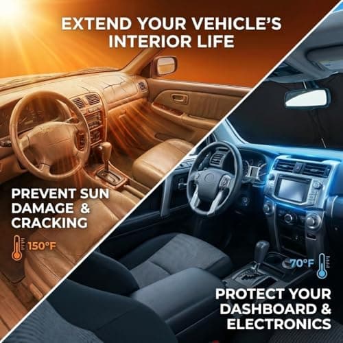 for Ford Maverick Sun Shade Windshield Cover - Custom Fit Maverick Accessories 2022-2025 2026 Sunshade Foldable UV Protection & Heat Shield Sun Visor Accessories — view 2