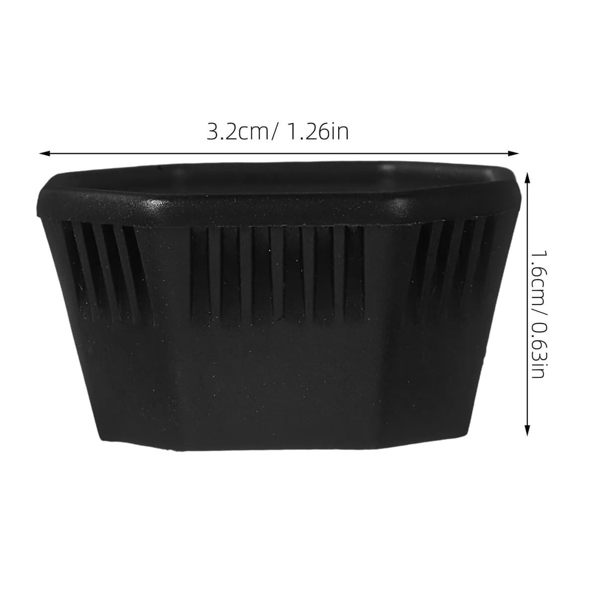 ROMISBABA Tapones para Mango de Raqueta de Bádminton y Tenis Cubierta Plástica Negra Nº2 Juego de 2 Piezas Protector Ajuste Seguro para Entrenamiento y Competición — view 2