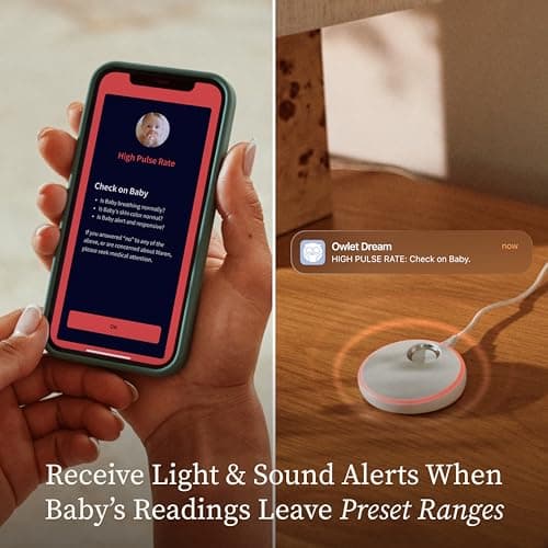 Owlet Dream Sock Smart Wearable Baby Monitor Tracks Heart Rate & Oxygen in Real Time Parents Receive Alerts, Sleep Insights & More via App - Mint — view 3
