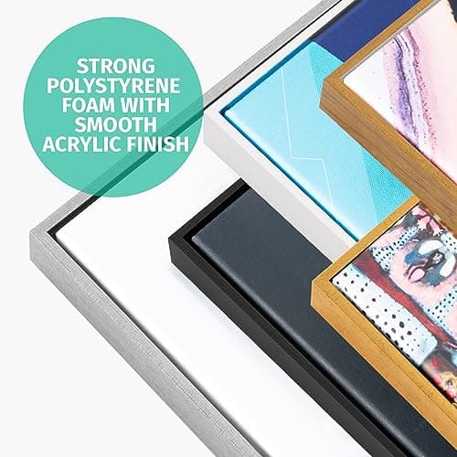 PIXY CANVAS Floater Frame 16x20 for 1-1/2 (1.5) inch Deep Canvas Paintings/Canvas Prints/Wood Canvas Panels/Wall Art/Wall Decor/Home Decor/Artwork (White, 16 x 20 inch, Portrait) — view 7