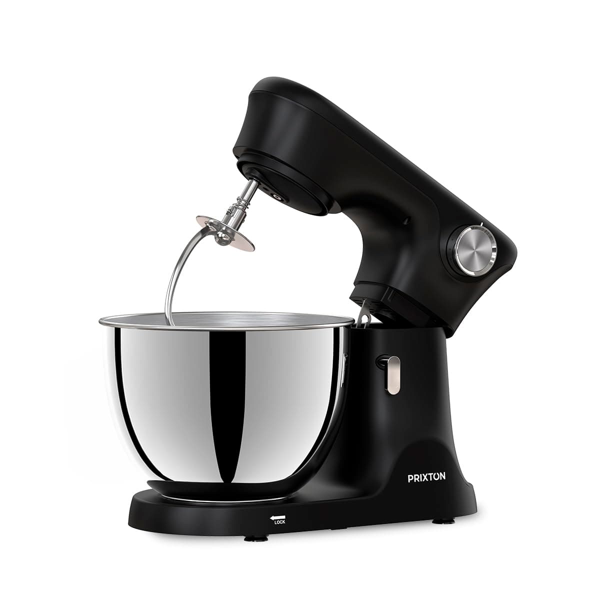 PRIXTON Batidora Amasadora KR350 2000W con Bol de Acero Inoxidable de 8 L, 6 Velocidades + Manual, Amasar Mezclar y Batir, Accesorios de Aluminio y Acero Inoxidable — view 4