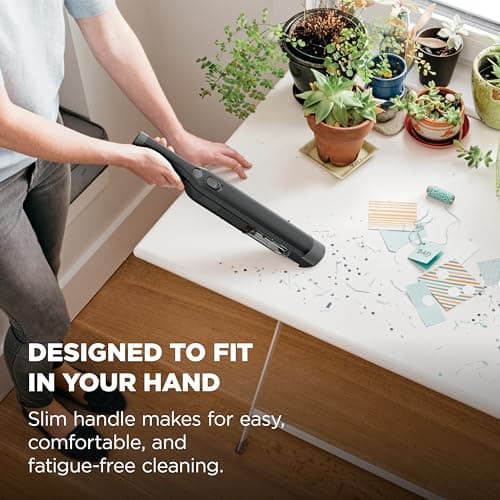 Shark WANDVAC Cordless Hand Vac, Lightweight, Versatile and Portable at 1.4 lbs., Powerful Suction for Pet Hair, Charging Dock, One-Touch Empty for Car & Home, Duster Crevice Tool, Black, WV201BK — view 8