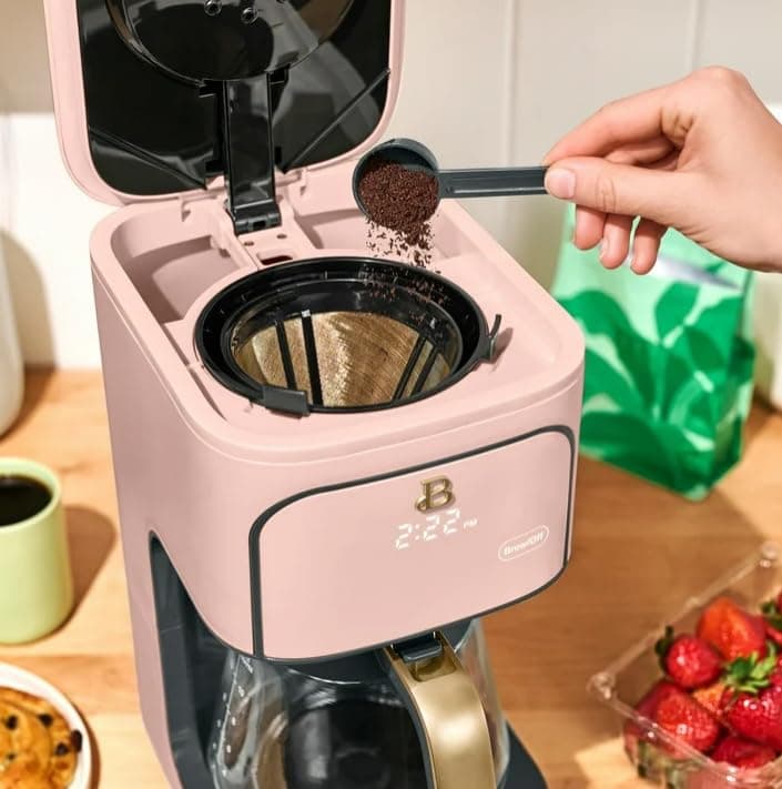 Beauti Coffee Maker 12 cup Programmable, Brewing Versatility, Advanced Programming, 1200 W, Keep Warm mode (Rose) — view 6