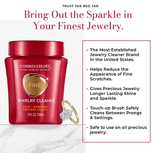 CONNOISSEURS Jewelry Cleaner, 8 Fl Oz (Pack of 1), Gold